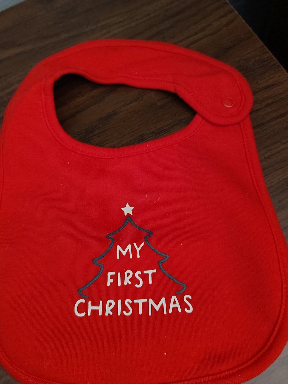 Carter's Red "My First Christmas" Holiday Baby Bib